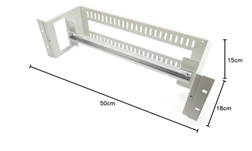 Support de rail DIN 19 pouces DIGITUS 3U avec passage de câble arrière