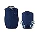KUMADAI Chaleco Refrigerante Hombre Verano Chaleco Trabajo de Refrigeración Chaleco con 4 Ventiladores Ropa de Aire Acondicionado Chaleco Pesca para Exterior Alta Temperatura,Azul,M