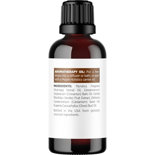 Image of Vanilla Essential Oil Blend for Diffusers - Vanilla Spice Aromatherapy Essential Oil for Diffusers Baths Candles Soaps & DIYs Made with 100% Pure Oils Nutmeg Cinnamon Cardamom & Clove