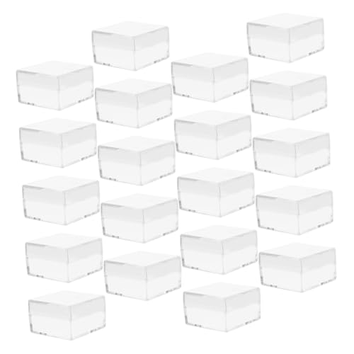 WOFASHPURET Mini Showcase Boxes 30pcs Plastic Display Cases for Jewelry Specimens Rocks Organizing Storage