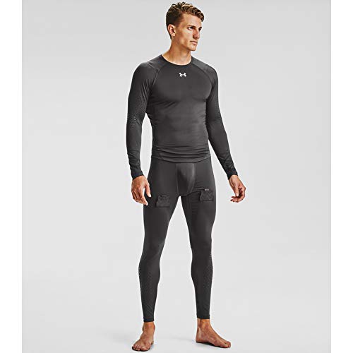 Under Armour Men\'s Hockey Compression Leggings , Jet Gray (010)/Mod Gray , Large