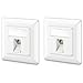 Produktbild deleyCON 2x CAT6a Keystone Netzwerkdosen Set Unterputz 2x Netzwerkdose 2x Keystone Modul STP Geschirmt Metall Gehäuse RJ45 Keystone Jack Datendose Netzwerkkabel