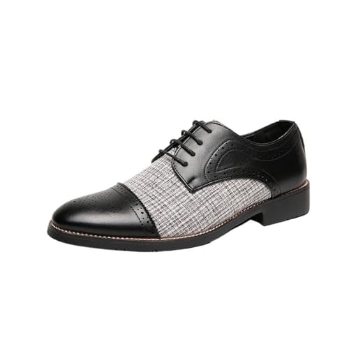 Mens Comfortable Lace Up Derby Casual Shoes Genuine Leather for Business and Formal