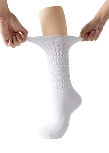Slouch Socks Women Thigh High Boot Socks Soft Scrunch 3 Pair Pack