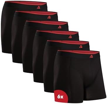 DANISH ENDURANCE Bambus Boxershorts Herren, Atmungsaktiv, 6er & 10er Pack | Bambus Boxershorts, Etikettfrei, Superweich, Atmungsaktiv & Geruchshemmend mit sicherem Sitz, für Alltag