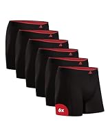 DANISH ENDURANCE Mens Bamboo Boxers, Comfortable, Breathable Underwear, Tagless, Optional Open Fly, 6 Pack, Black, S