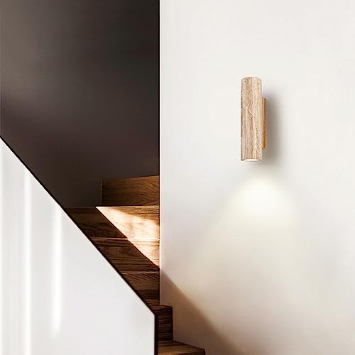 Lámpara de pared moderna de lujo con cilindro de mármol led pasillo 3