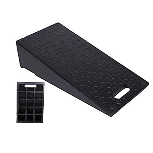Rubber Duty Rubber Curb Ramps Heavy Threshold Ramp Portable Car Slope Mat Tire Slip Thick PVC Splicable,2 Sizes (Color : Black,Size : 65X30X23Cm)