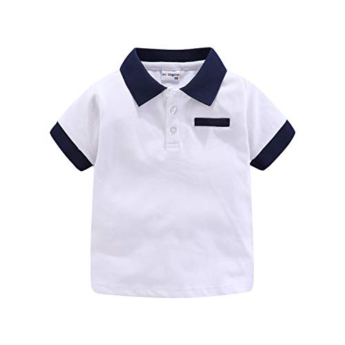 Image of Mud Kingdom Boys Polo Shirt Short Sleeve School Uniform Pique Polo Summer