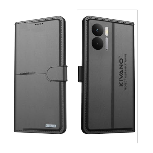 Image of Compatible with Realme P3 5G Flip Cover | Leather Finish | Inside Pockets & Inbuilt Stand | Shockproof Wallet Style Magnetic Closure Back Cover Case