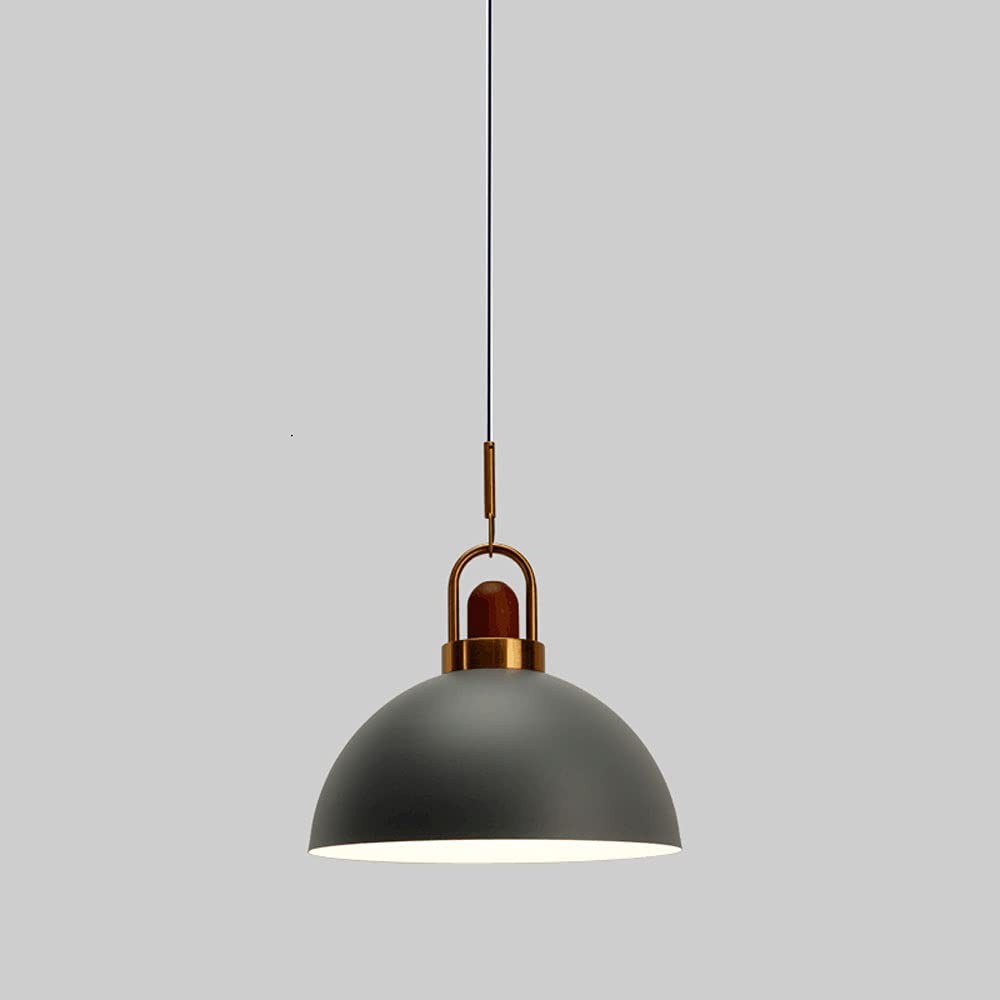 Lámpara colgante de techo con cúpula de madera y altura ajustable para iluminar tu hogar 2