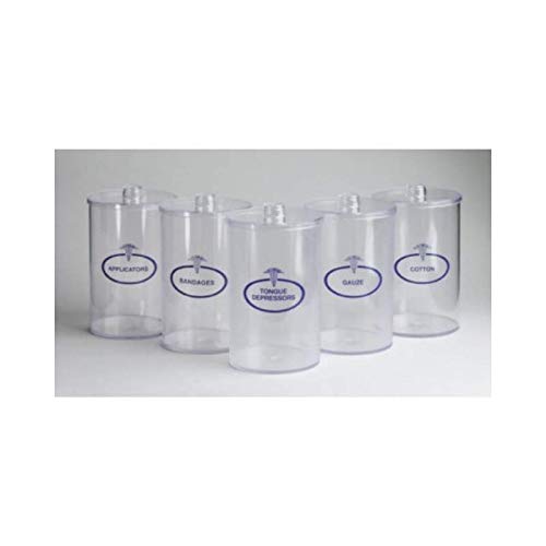 Clear Plastic Sundry Jars, Plastic Lids, 61/2"H x 41/4