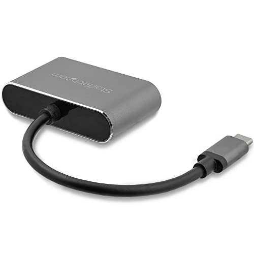 Adaptador USB-C a HDMI y VGA StarTech CDP2HDVGA Gris Espacial con Cable de 15cm 2