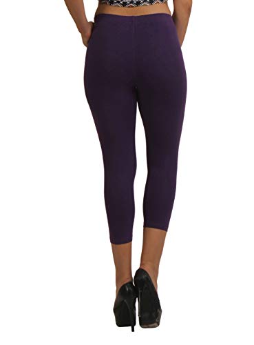 Image of Frenchtrendz Women's Cotton Spandex Stretchable Mid Rise Slim Fit Legging Capris (XS-4XL)