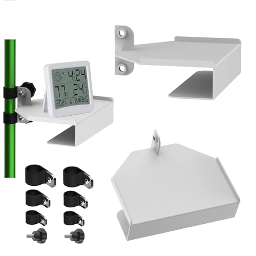 LAYOND 2 Pack Metal Grow Tent Corner Shelf, Super Sturdy Grow Tent Pole Mount Shelf, Heavy-Duty Tent Pole Shelf, Fit All Poles Sizes (Including 16mm 19mm and 22mm)