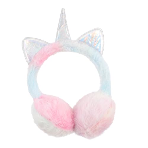 Ear Muffs for Boys and Girls Cozy Glitter Ear Warmers for Cold Weather Adorable Design for Outdoor Activities Horn - Main Image