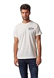 100% cotone Deeluxe Maglietta girocollo Piccolo Logo stampato sul davanti e all\'ingrosso Logo sul retro T-Shirt DELMON Uomo, naturale, L
