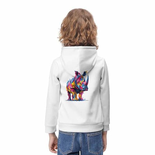 Sweat rhinocéros rigolo cadeau original pour anniversaire enfant 8-10 ans - 4