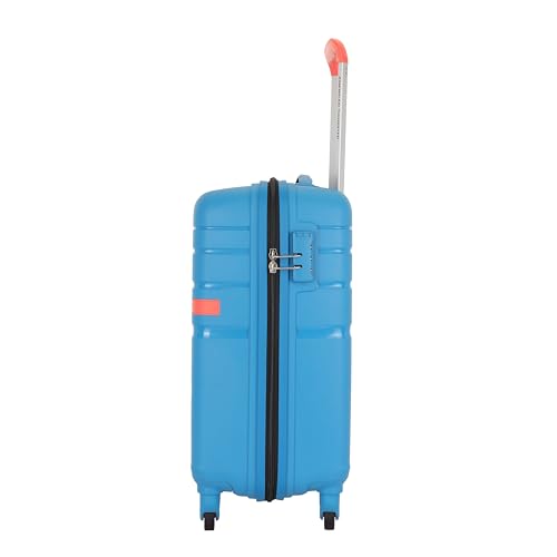 Image of American Tourister Upland Sport 55 CM Small Carry-On Polypropylene (PP) Hard 4 Wheels Spinner Luggage /Suitcase /Trolley Bag for Travel (Mediterranian Blue)