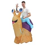 Dinoshenyu Inflatable Snail Costume Blow Up Halloween Costume Funny Ride On Snail Costumes for Birthday Gift