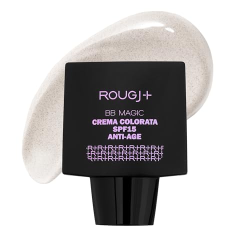 Rougj BB Magic SPF 15 Pieles Maduras - Crema BB Hidratante con Color, Anti-Arrugas, Iluminadora, Ácido Hialurónico y Pigmentos Microencapsulados - Made in Italy