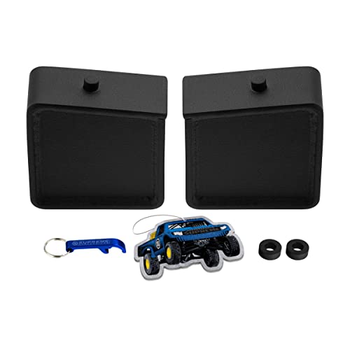 Supreme Suspensions - 5" Rear Lift Blocks Kit For 2001-2010 GMC Sierra 1500HD 2500HD 3500HD 8-LUG 2WD/4WD - High-Strength Steel Tapered Blocks (9/16th Pin) - Can Cooler Included with Purchase