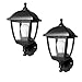 SPECILITE Outdoor Wall Light, 2700K 800LM LED Security Black Lantern Fixtures Lamp Lighting for Front or Back Entryway, Porch, Garage, Deck, or Balcony (2 Pack)