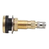 Tige de valve d'air en cuivre pur conçue pour le montage de pneus sans chambre à air sur les véhicules de transport lourds, les outils agricoles et les jantes de construction tout terrain
