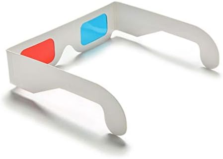rongweiwang 10pcs/set Universal Paper Anaglyph 3D Glasses Red Blue Video Anaglyph Glasses TV Anaglyph Glasses Cardboard Movie Ge DVD Video TV 3D Glasses