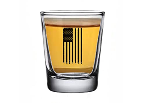 Rogue River Tactical Usa Flag Tattered Shot Glass Gift For Military Veteran Or Patriotic American #TOP9