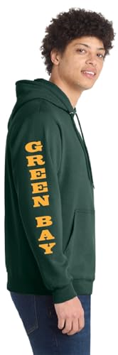 STUFF WITH ATTITUDE GREEN BAY CITY PRIDE PULLOVER HOODIE (US, Alpha, 3X-Large, Regular, Regular, GREEN)