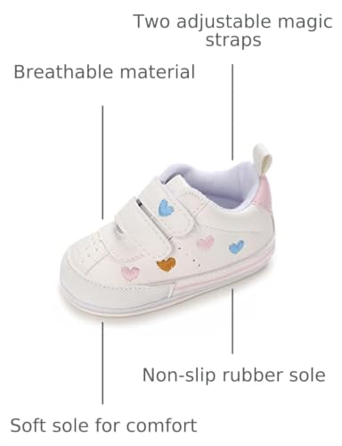 Image of Clowora Baby Boys Girls Shoes Non-Slip Rubber Sole Sneakers Infant First Walking Toddler Crib Shoes Newborn Loafers Flats.