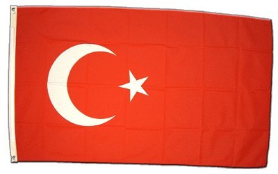 Lot de drapeaux Turquie 60x90 cm Digni Kit de pavoisement en tissu