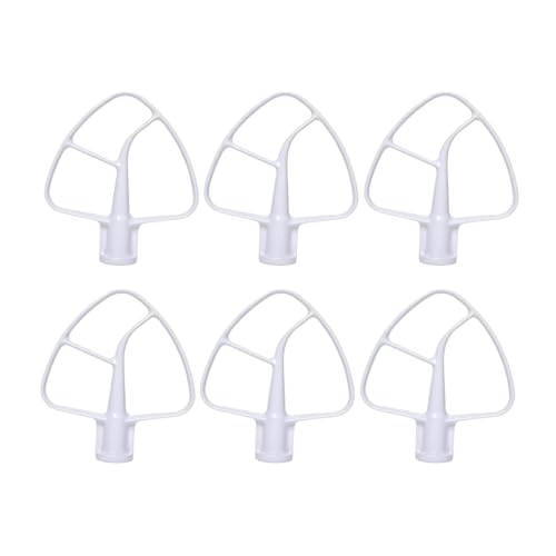 Stand Mixer 5 QT Coated Flat Beater for KitchenAid, K5AB, SAW10807813 6-PACK