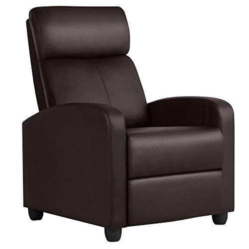 Yaheetech Recliner Chair Home Theater Seating PU Leather Recliner Sofa for Living Room