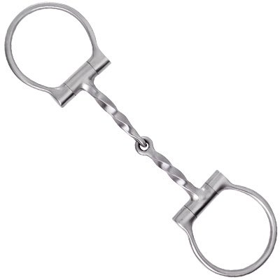 FG Collection by Metalab Stainless Steel Brushed Slow Twist Dee Ring Snaffle Bit - Stainless Steel Brushed - 5"