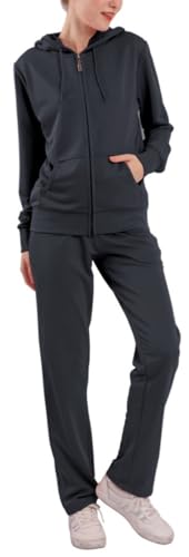 Image of LeeHanTon Womens Jogging Suits Sets Running Outfit Zipper Warm Up 2 Pieces Hoodie and Pant Tracksuit