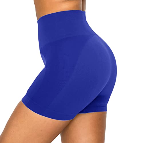 Image of ALWAYS Women's High Waist Bike Shorts - Athletic Workout Tummy Control Stretch Running Yoga Pants
