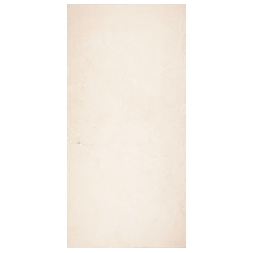 Tapis de salon beige 100x200 cm HUARTE à poils courts pour chambre et bureau