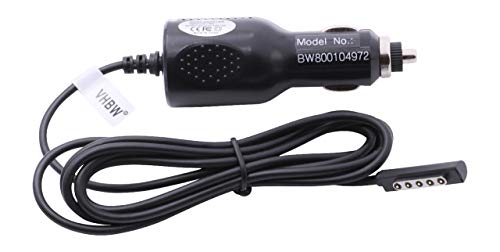vhbw Chargeur Allume-Cigare Compatible avec Microsoft Surface RT Tablette - Chargeur 12V Noir - Remplacement pour 1512, 1513, 1516, 1572