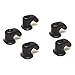 Boat J-Hooks 7119910 | 3/8 x 1 x 3/4 Inch Black Nylon (Set of 5)