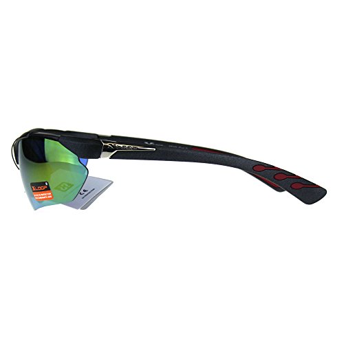 PASTL Xloop Sports Sunglasses Mens Half Rim Wrap Around Shades UV 4004