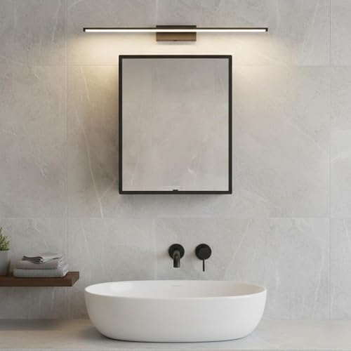 Image of CIPLA PLAST Plastic New Rich Look Bathroom Organizer Cabinet | Mirror with Shelf | 4 Shelves Storage Organizer | Wall Mounted Cabinet | for Home /Kitchen /Toilet (Brc-931) (Black)