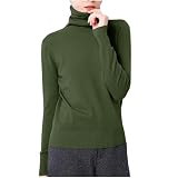 Womens Turtleneck Tops Long Sleeve Pullover Sweater...