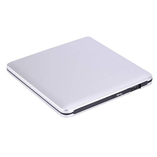 Lecteur CD DVD-RW portable en alliage d'aluminium argenté Mxtech pour PC portable