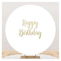 Boog achtergrond cover wit pure kleur cirkel ronde achtergrond cover aangepaste poster bruiloft verjaardagsfeestje decor elastische foto achtergrond (kleur: NWH17152, maat: D 7ft (220 cm) poly