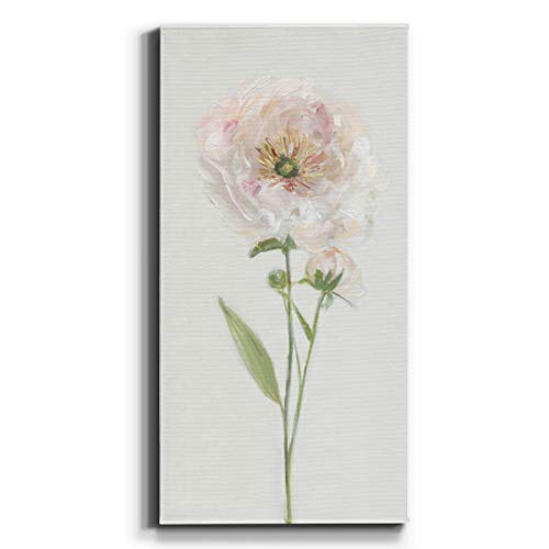 Renditions Gallery Canvas Floral Wall Art Modern Decorations Paintings Single Stem Peony Glam Romantic Artwork Canvas Wall Hanging for Bedroom Office Kitchen Prints - 8"x16" LT43