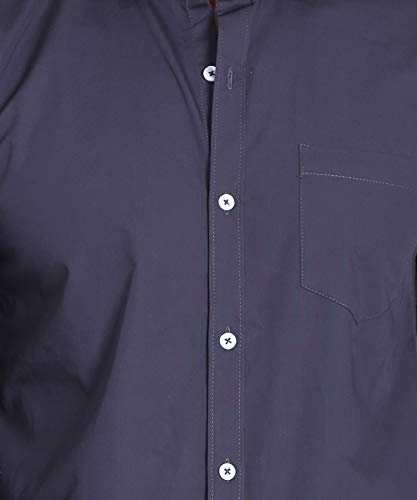 Image of Fifth Anfold Men's Pure Cotton Solid Color Mandarin Collar Full Sleeve Casual Wear Shirt, Office Wear for Men