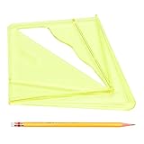 Camptom Plastic Center Finder with Pencil for Round, Square, Octagon Stock up to 8 inch and Hexagon Shape to 5 3/4 inch for Wood Turner, Lathe, Woodworking, Jewelry Making, Coin Craft, Pipe