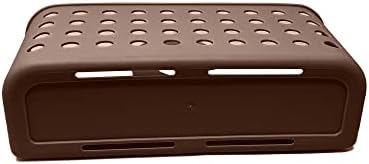 plastific Plastic Hanging Shower Basket Bathroom Caddy Basket Organizer Shower Caddy Plastic Wall Toiletry Washroom Shower Organizer (Brown, 26 x 8 x 24 cm)